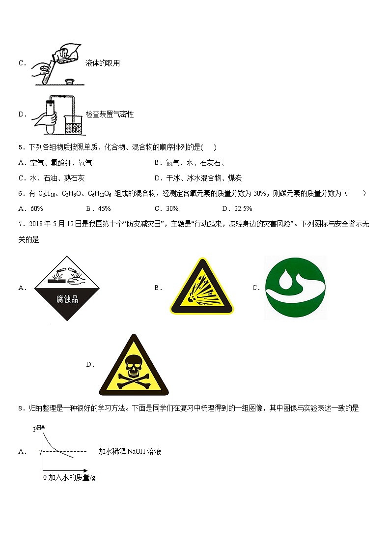 江西省鄱阳县2023-2024学年九上化学期末统考模拟试题含答案第2页
