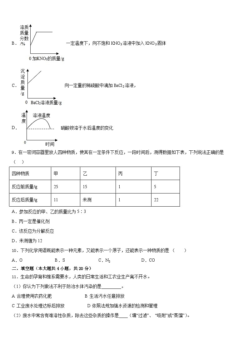 江西省鄱阳县2023-2024学年九上化学期末统考模拟试题含答案第3页