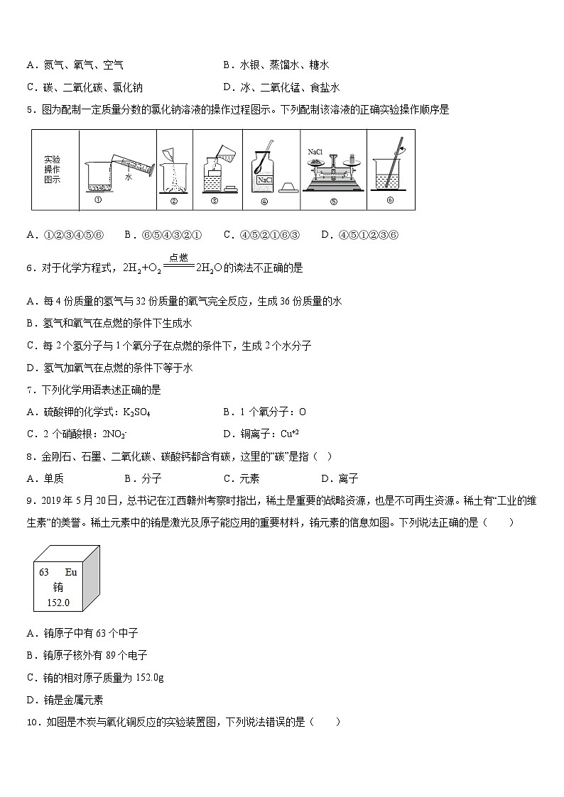 河北省滦南县2023-2024学年九上化学期末调研试题含答案第2页