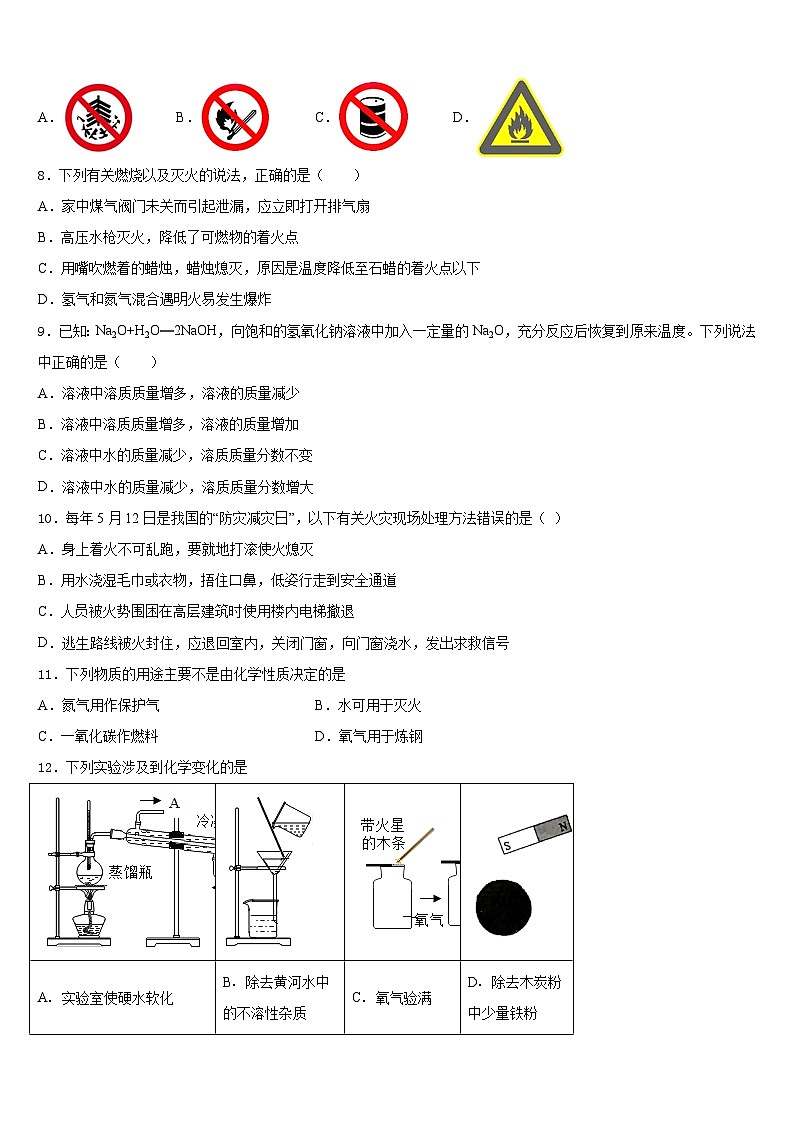 河北省秦皇岛市抚宁区台营学区2023-2024学年化学九上期末综合测试试题含答案第2页