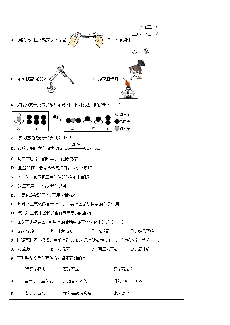 河北省秦皇岛市海港区2023-2024学年九年级化学第一学期期末预测试题含答案第2页