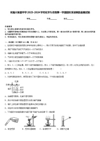 河南大附属中学2023-2024学年化学九年级第一学期期末质量跟踪监视试题含答案