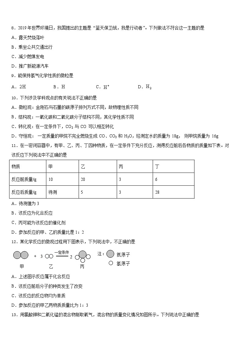 河南省安阳市名校2023-2024学年化学九年级第一学期期末达标测试试题含答案第3页