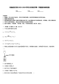 河南省宝丰县2023-2024学年九年级化学第一学期期末调研试题含答案