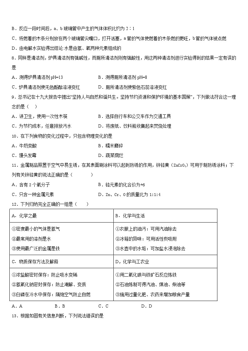 河南省南阳南召县联考2023-2024学年九上化学期末综合测试模拟试题含答案第3页