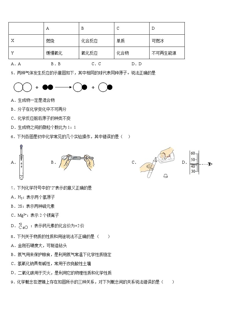 河南省商丘市柘城中学2023-2024学年九年级化学第一学期期末监测试题含答案第2页