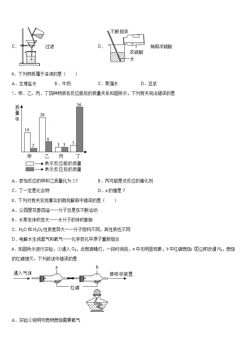 河南省周口市淮阳县2023-2024学年九年级化学第一学期期末统考模拟试题含答案第2页
