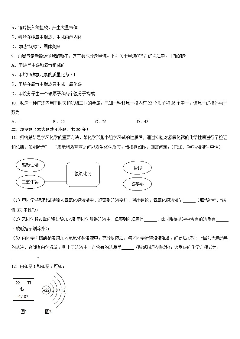 河南省罗山县2023-2024学年九上化学期末统考模拟试题含答案第3页