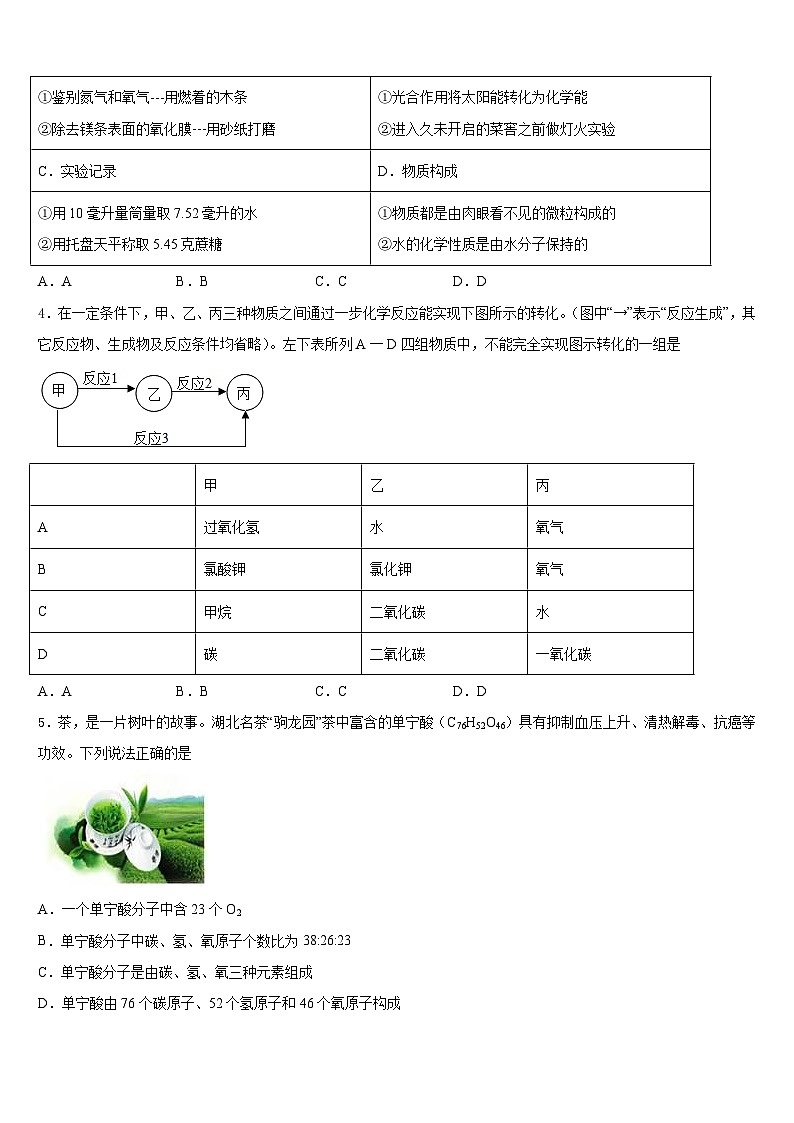 河南省漯河临颍县联考2023-2024学年九上化学期末监测模拟试题含答案第2页