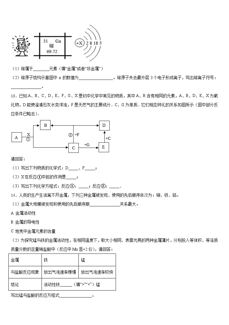 河南省濮阳市第六中学2023-2024学年化学九上期末考试模拟试题含答案第3页