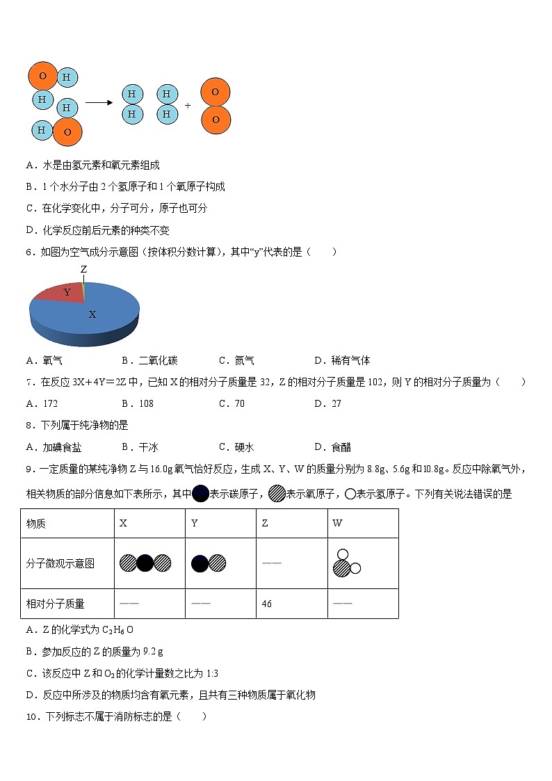 河南省汤阴县2023-2024学年九上化学期末达标检测试题含答案02