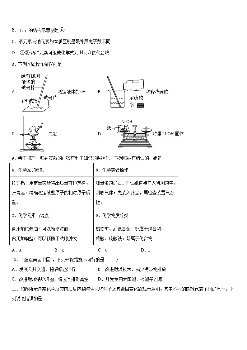 河南省新乡市延津县2023-2024学年九上化学期末综合测试试题含答案第3页