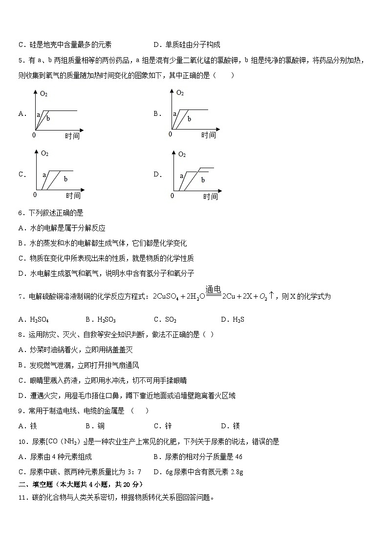 浙江杭州经济开发区六校联考2023-2024学年化学九年级第一学期期末检测模拟试题含答案02
