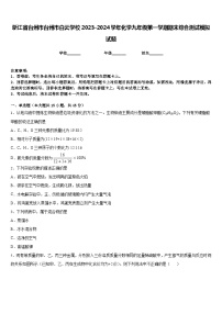 浙江省台州市台州市白云学校2023-2024学年化学九年级第一学期期末综合测试模拟试题含答案