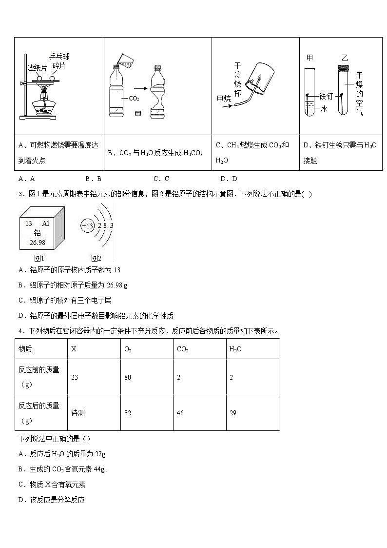 浙江省宁波市海曙区2023-2024学年九年级化学第一学期期末检测试题含答案第2页