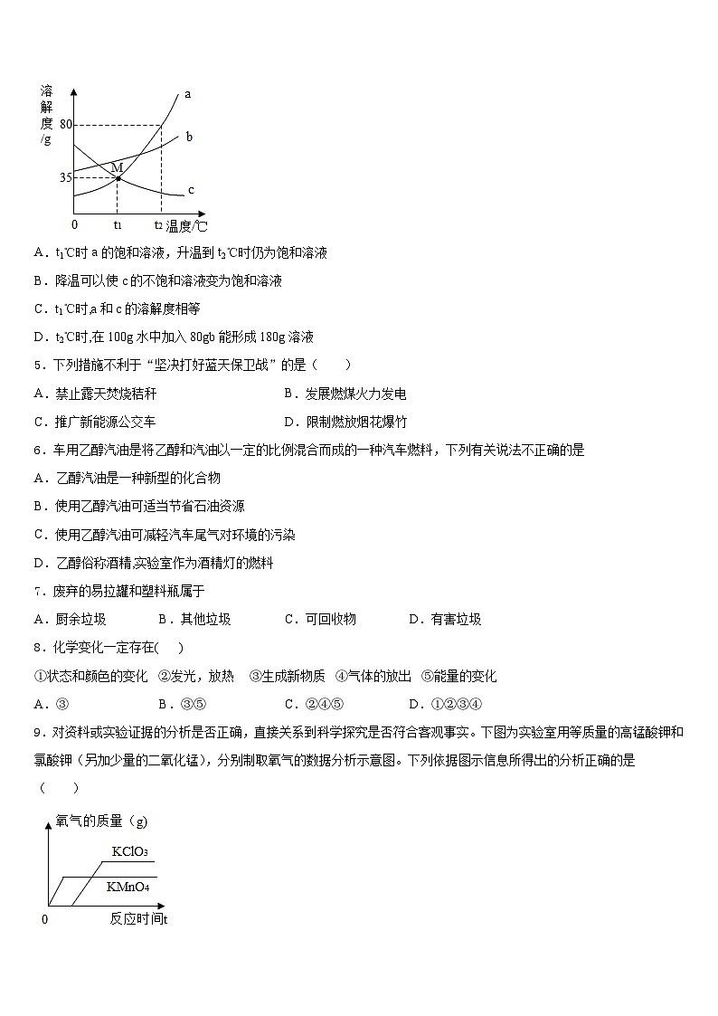 浙江省温岭市新河中学2023-2024学年化学九上期末联考试题含答案第2页