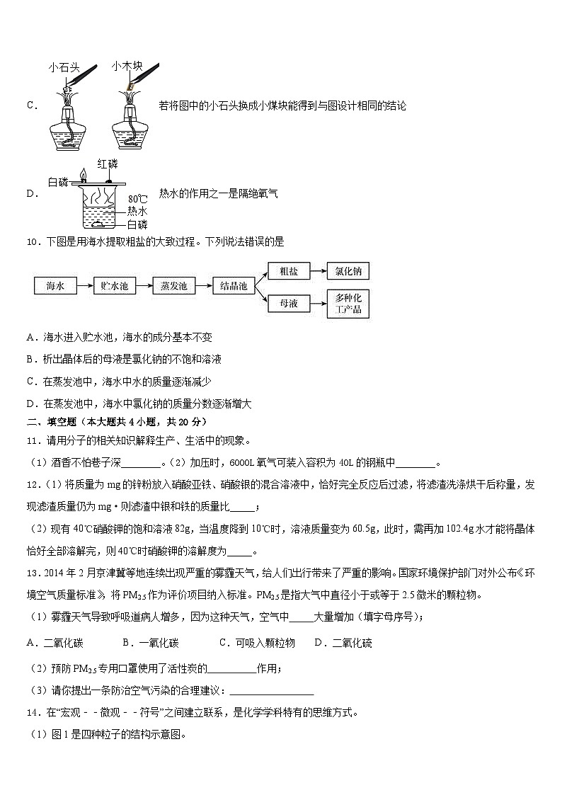 浙江省宁波市南三县2023-2024学年化学九上期末达标测试试题含答案第3页