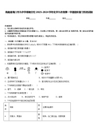 海南省海口市九中学海甸分校2023-2024学年化学九年级第一学期期末复习检测试题含答案