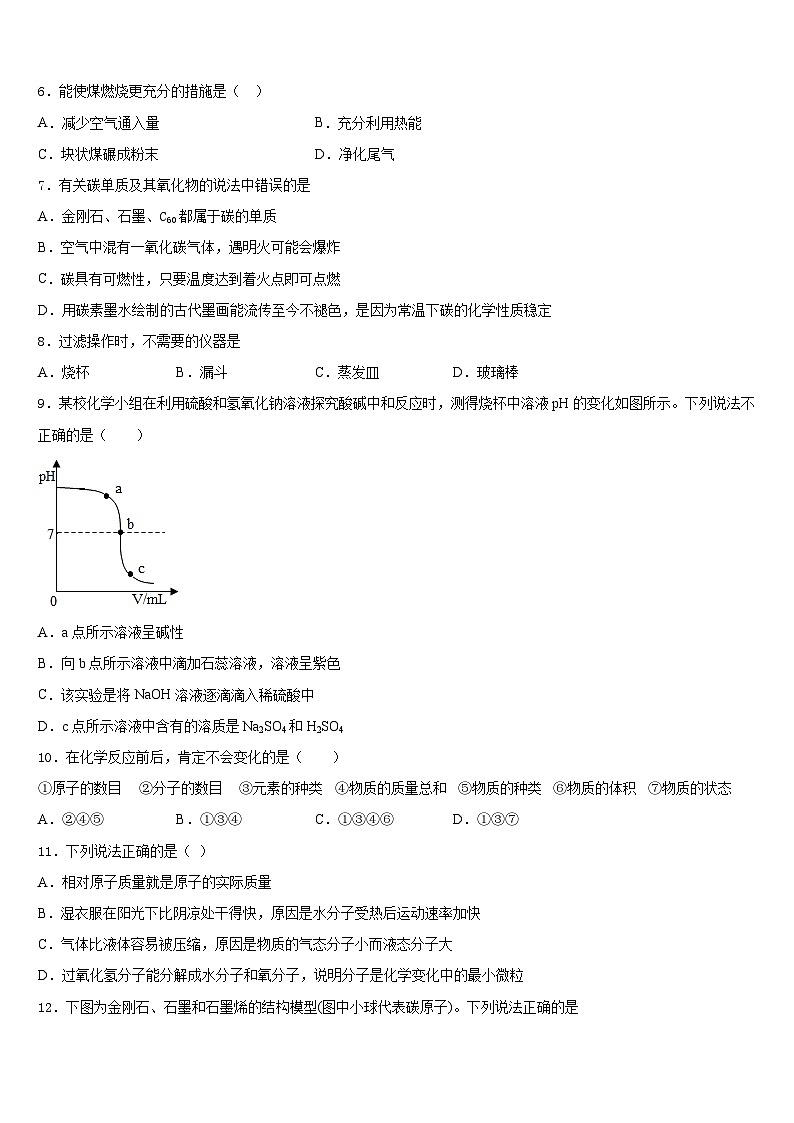 海南省民族中学2023-2024学年九年级化学第一学期期末检测试题含答案第2页