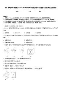 浙江省绍兴市柯桥区2023-2024学年九年级化学第一学期期末学业质量监测试题含答案