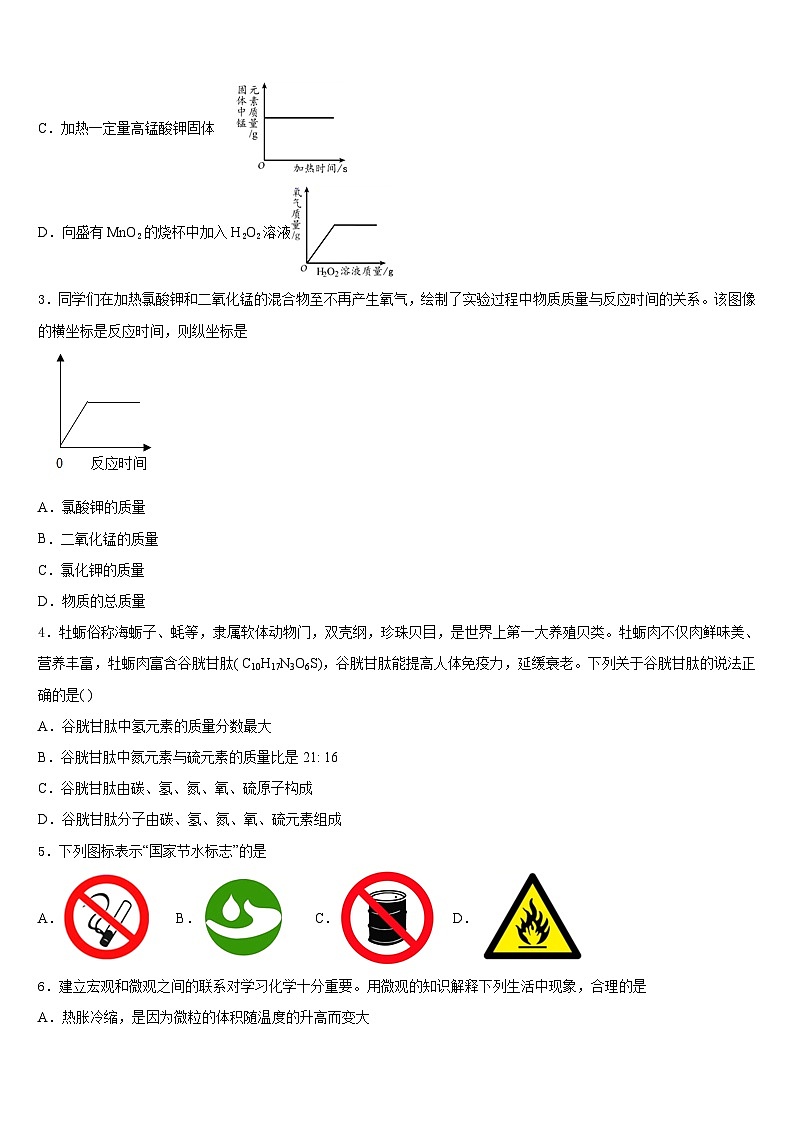 海南省澄迈县澄迈中学2023-2024学年化学九年级第一学期期末达标测试试题含答案02