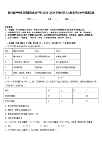 四川省泸州市龙马潭区金龙中学2023-2024学年化学九上期末学业水平测试试题含答案