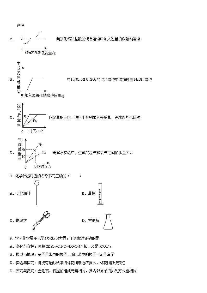 湖北省孝感市安陆市2023-2024学年化学九年级第一学期期末综合测试试题含答案第2页