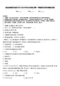 湖北省宜昌市东部2023-2024学年九年级化学第一学期期末质量检测模拟试题含答案