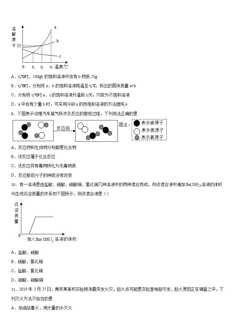 湖北省来凤县2023-2024学年九上化学期末质量跟踪监视试题含答案第3页