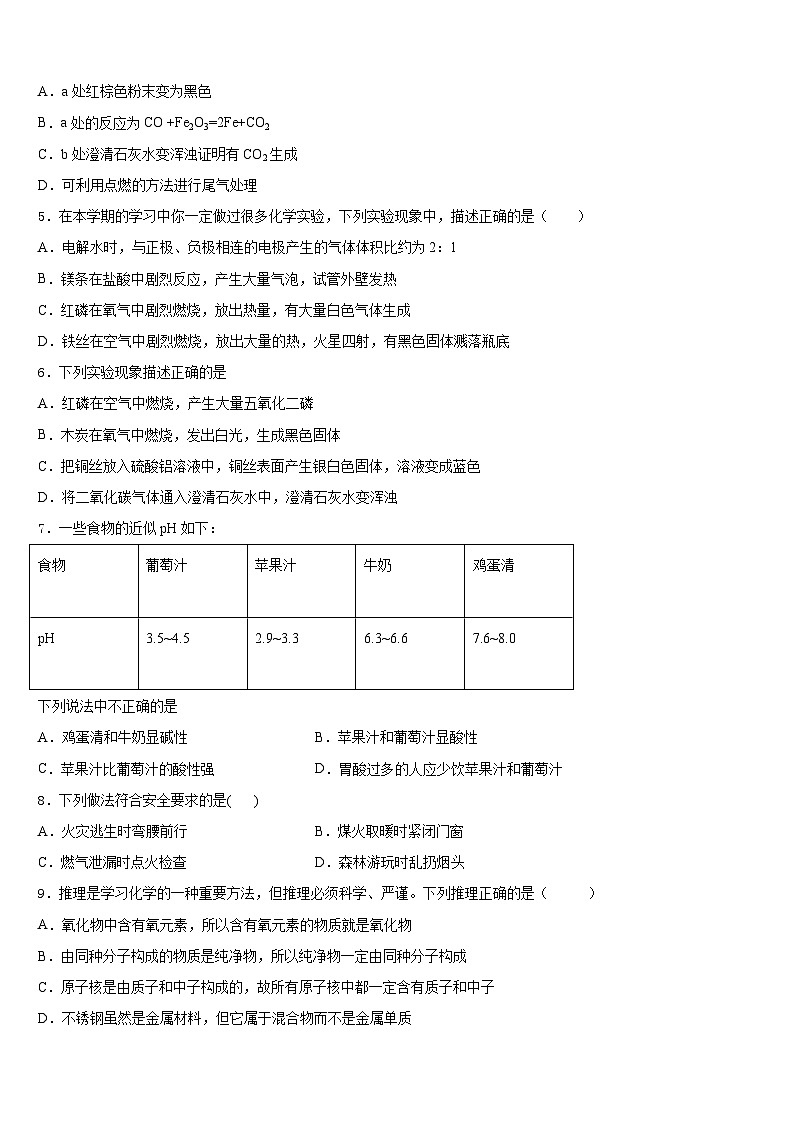 湖北省武汉市黄陂区2023-2024学年化学九年级第一学期期末经典模拟试题含答案第2页