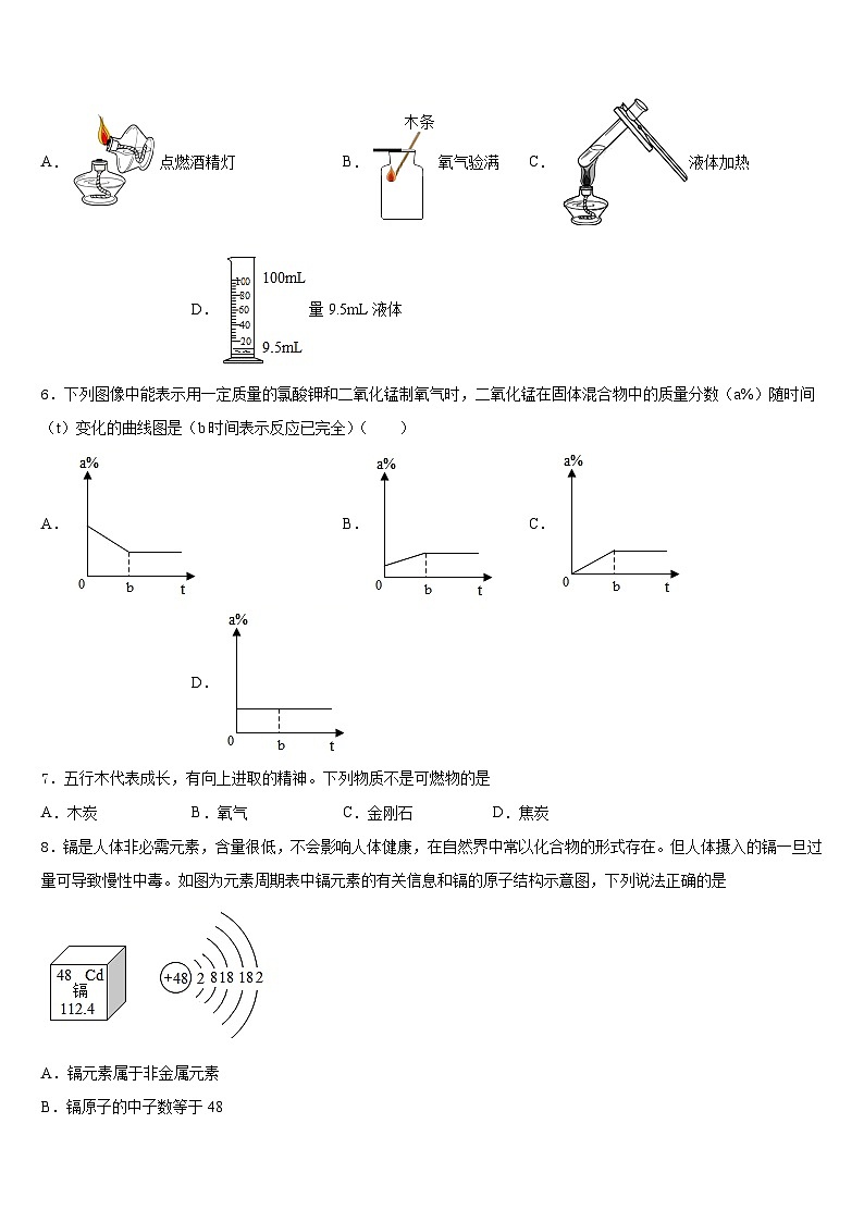 山东省日照市莒县2023-2024学年九年级化学第一学期期末学业水平测试试题含答案02