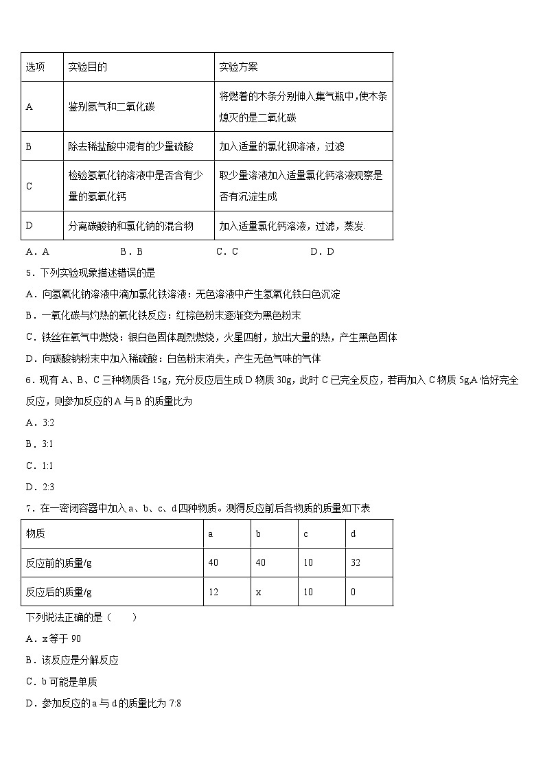 山东省龙口市兰高镇兰高校2023-2024学年九上化学期末学业水平测试模拟试题含答案02