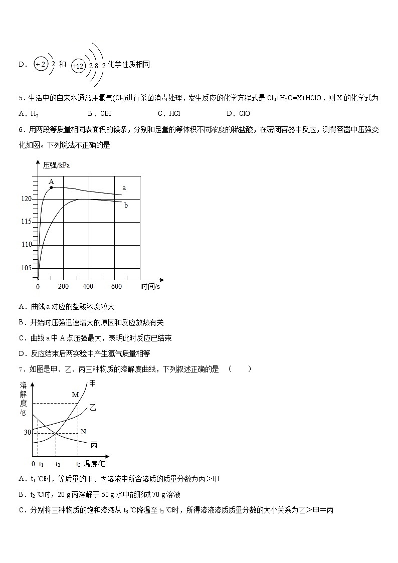 湖北省襄阳市枣阳实验中学2023-2024学年九上化学期末综合测试模拟试题含答案第2页