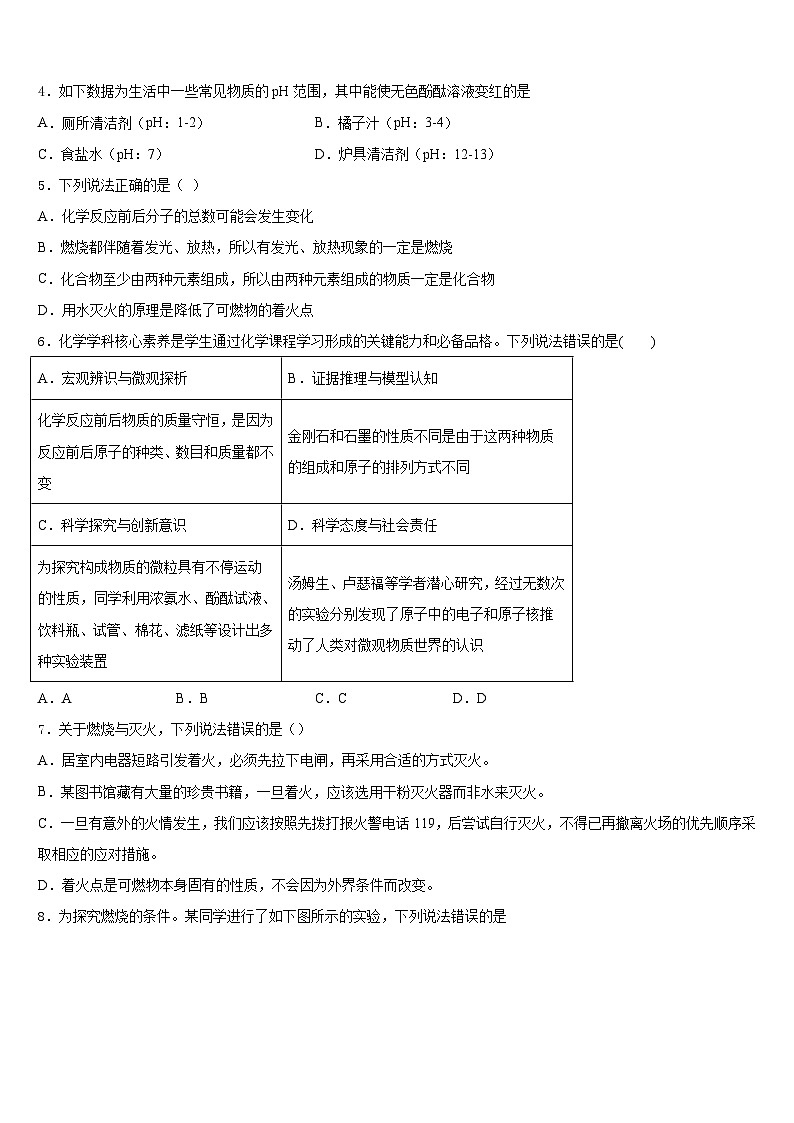 湖北省襄阳市枣阳县2023-2024学年化学九上期末复习检测模拟试题含答案第2页