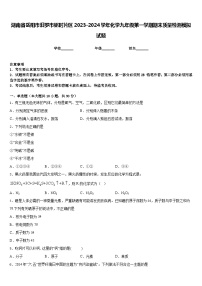 湖南省岳阳市汨罗市弼时片区2023-2024学年化学九年级第一学期期末质量检测模拟试题含答案