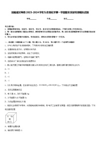 湖南省汉寿县2023-2024学年九年级化学第一学期期末质量检测模拟试题含答案