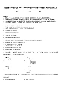 湖南省怀化市中学方县2023-2024学年化学九年级第一学期期末质量跟踪监视试题含答案