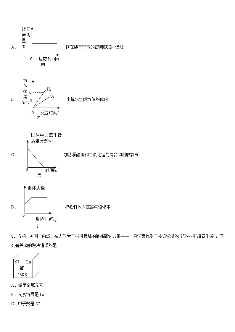 湖南省澧县2023-2024学年九上化学期末经典模拟试题含答案02