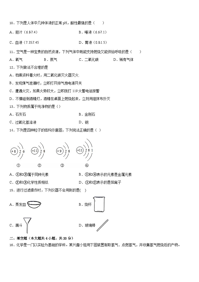 湖南省邵阳市郊区2023-2024学年化学九上期末复习检测试题含答案第3页