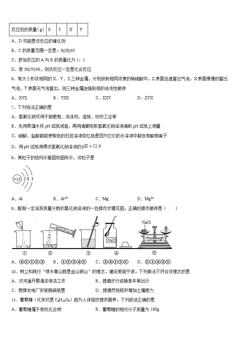 湖南省湘西古丈县2023-2024学年九年级化学第一学期期末教学质量检测试题含答案第3页