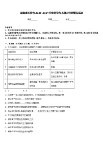 湖南省长沙市2023-2024学年化学九上期末检测模拟试题含答案