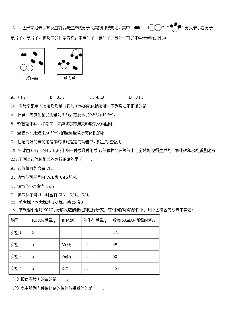 湖南省长沙市大附中博才实验中学2023-2024学年化学九上期末联考试题含答案第3页