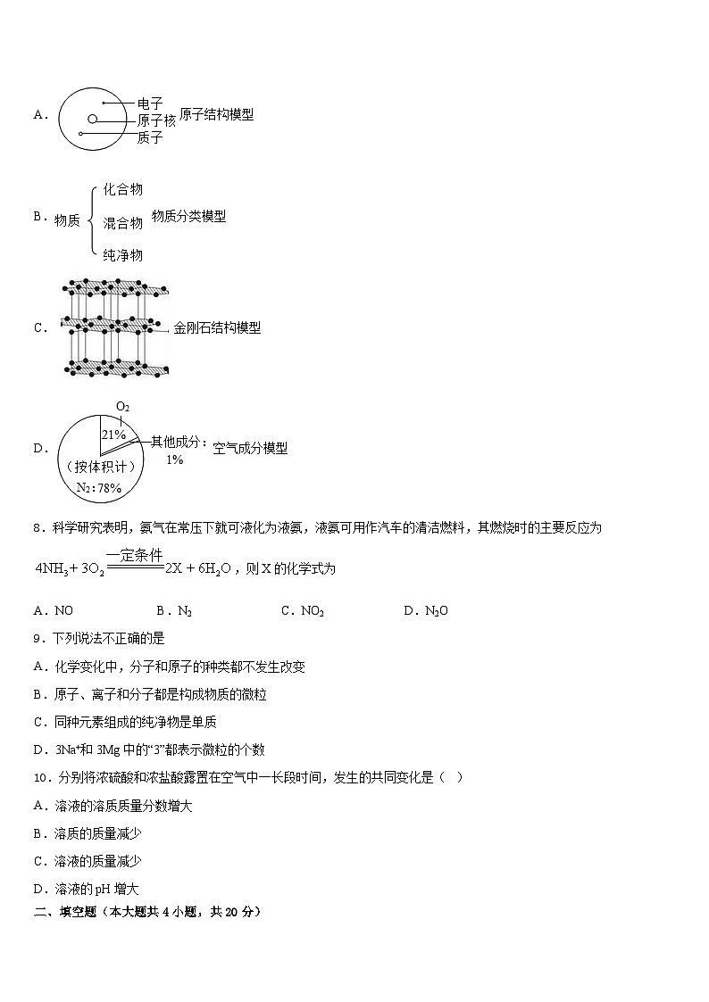 湖南省长沙市实验中学2023-2024学年化学九上期末调研模拟试题含答案第3页