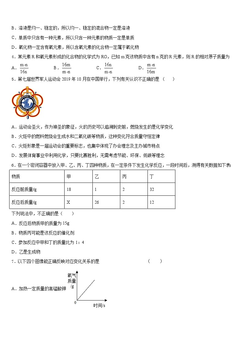 甘肃省陇南市外纳初级中学2023-2024学年化学九上期末教学质量检测模拟试题含答案第2页