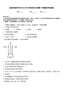 盐城市重点中学2023-2024学年化学九年级第一学期期末考试试题含答案