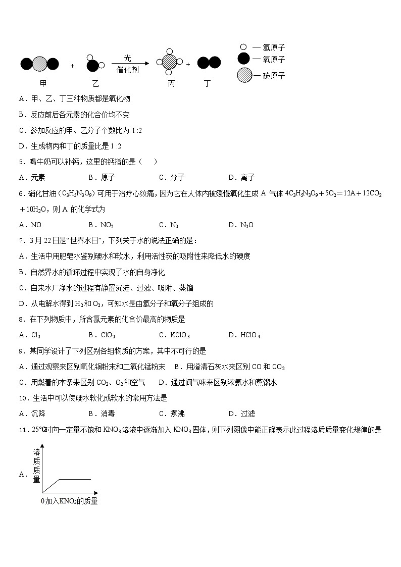福建省福州市华伦中学2023-2024学年化学九年级第一学期期末检测模拟试题含答案第2页