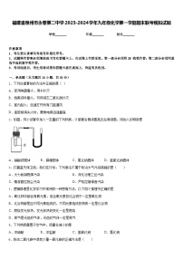 福建省泉州市永春第二中学2023-2024学年九年级化学第一学期期末联考模拟试题含答案