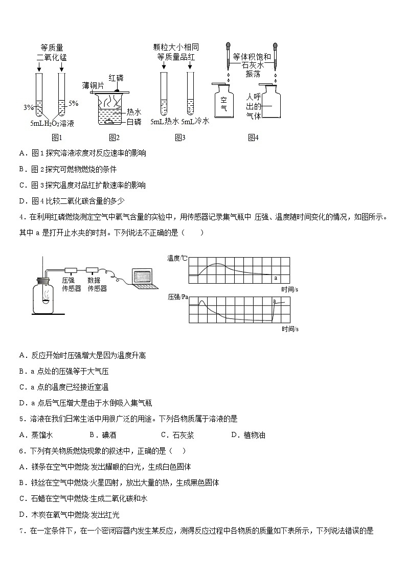福建省泉州市泉州聚龙外国语学校2023-2024学年化学九上期末联考试题含答案02