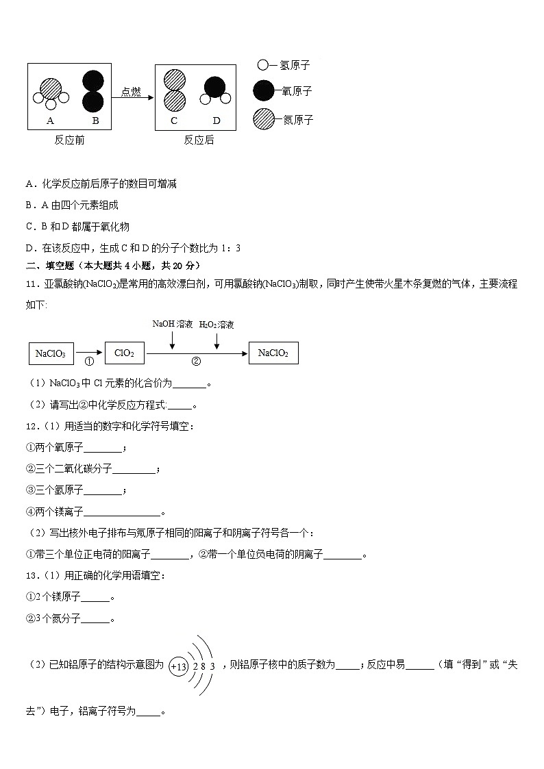 福建省龙岩市新罗区龙岩初级中学2023-2024学年化学九上期末复习检测模拟试题含答案第3页