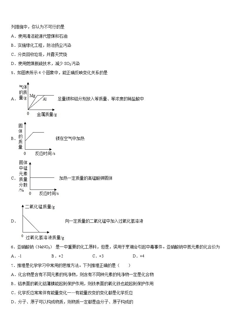 福建省莆田市秀屿区莆田第二十五中学2023-2024学年化学九年级第一学期期末经典试题含答案第2页